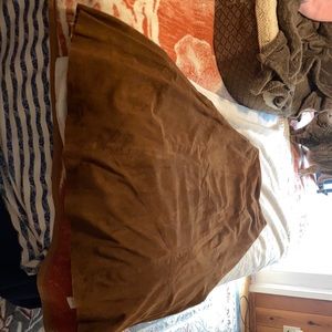 Long Brown suede skirt